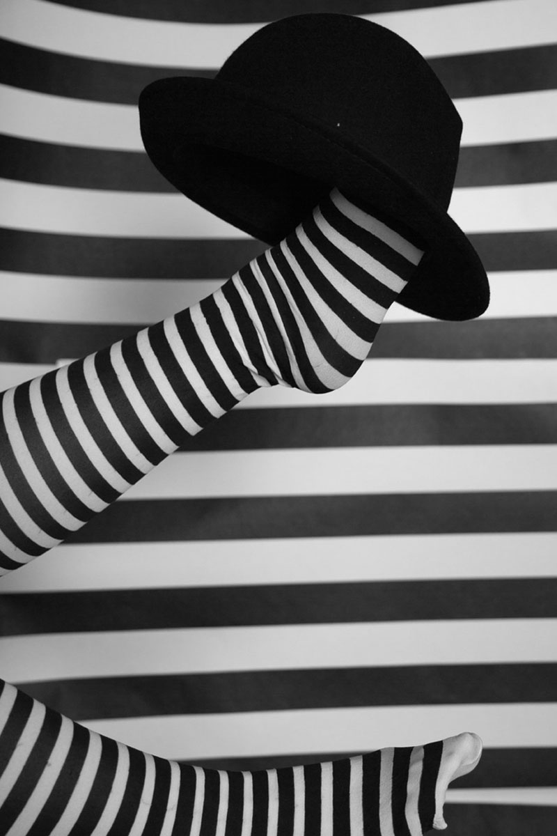 feet, hat and zebra color background